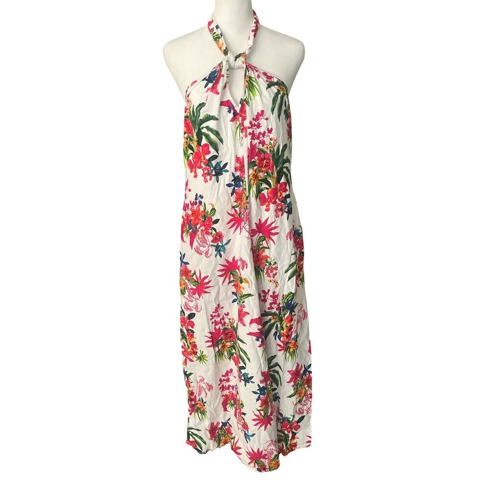 INTERNATIONAL CONCEPTS Floral Petite Marla Bouquet Floral Halter Maxi Dress PL
